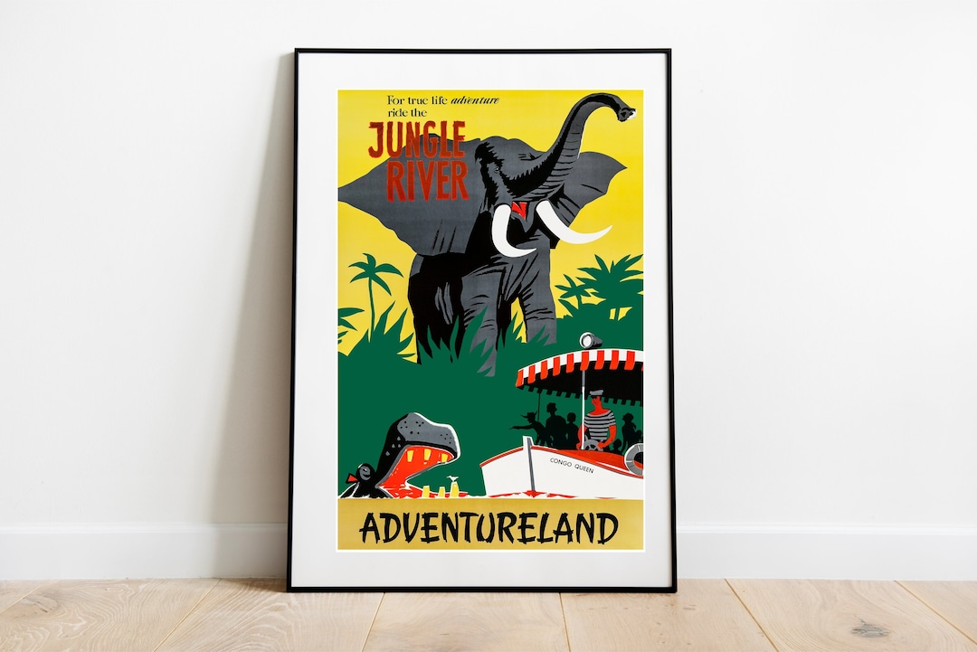 Vintage Disneyland Jungle Cruise Attraction Poster - Etsy