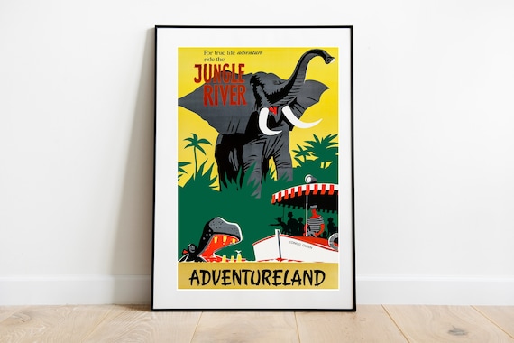 Vintage Disneyland Jungle Cruise Attraction Poster - Etsy