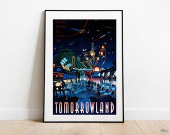 Disneyland Tomorrowland Attraction Poster digital download