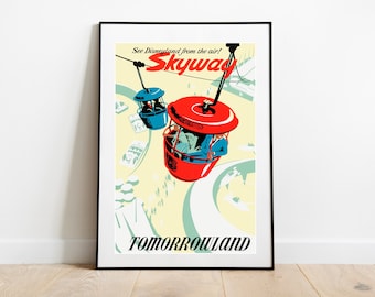 Digital Disneyland Skyway Attraction Poster