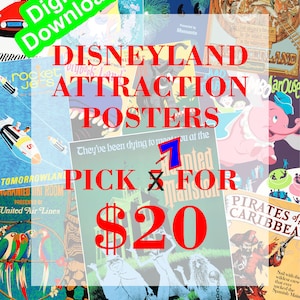 Carteles de atracciones de Disneyland, selección 7