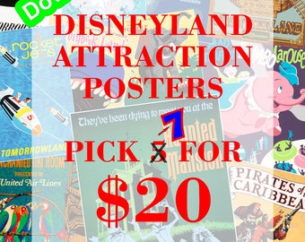 Disneyland Attraction Posters Pick 7