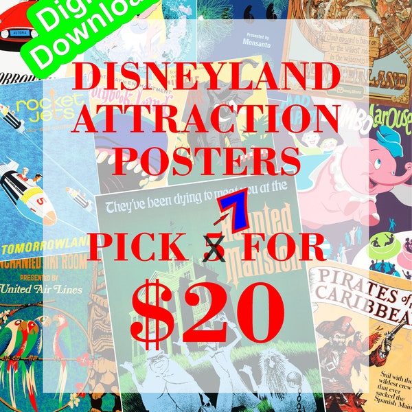 Disneyland Attraction Posters Pick 7