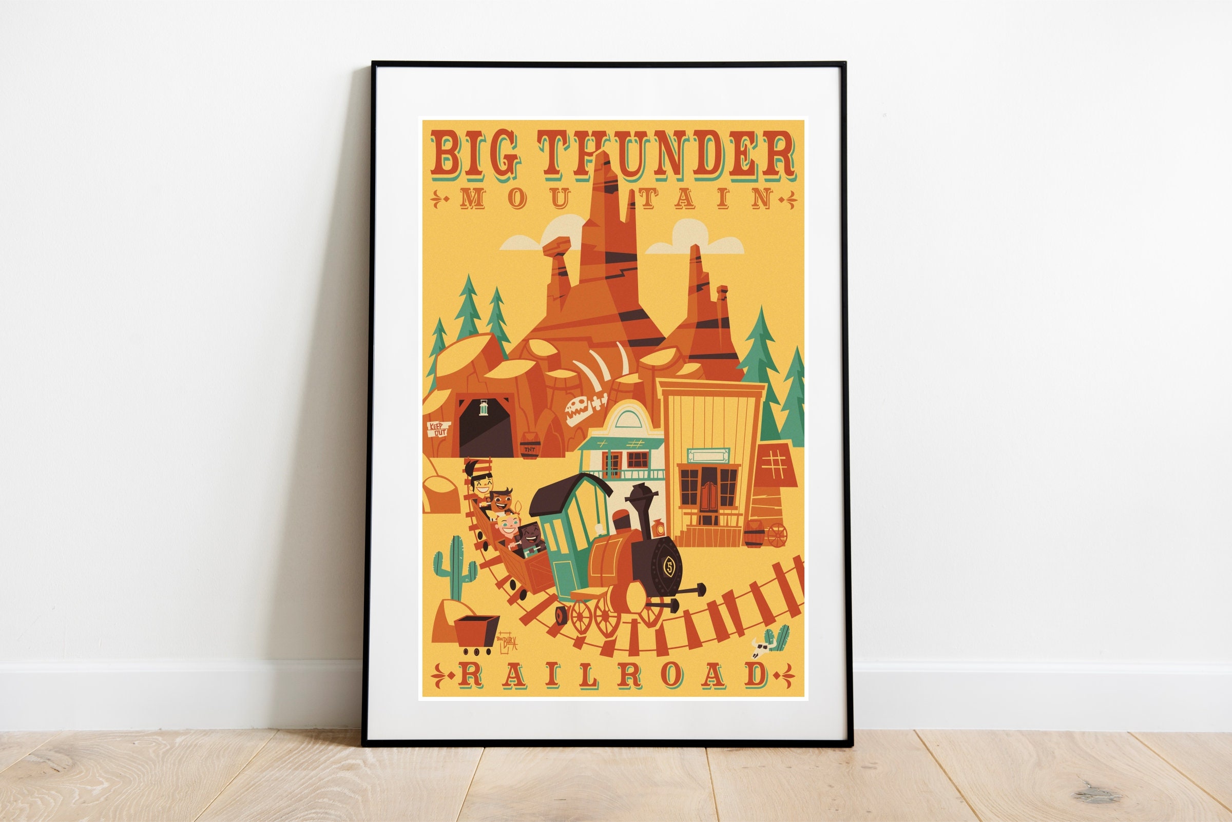 Discover Vintage Disneyland Big Thunder Mountain Railroad Attraction Poster