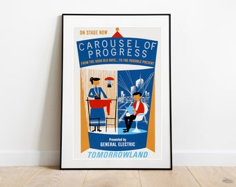 Vintage Disneyland Carousel of Progress Attraction Poster download