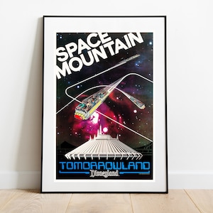Disneyland Space Mountain Digital Attraction Poster