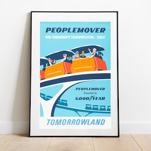 Disneyland People Mover Digital Attraction Poster