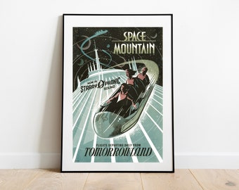 スペース マウンテン ポスター ビンテージ ディズニー アトラクション