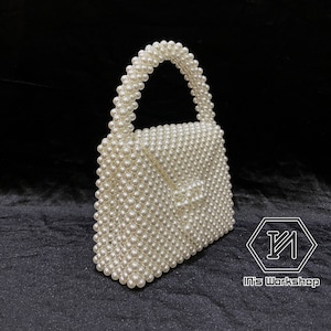 Bolso con cuentas de perlas Bolso de perlas vintage Bolso de boda de lujo Regalos de dama de honor para ella Ideas de regalo
