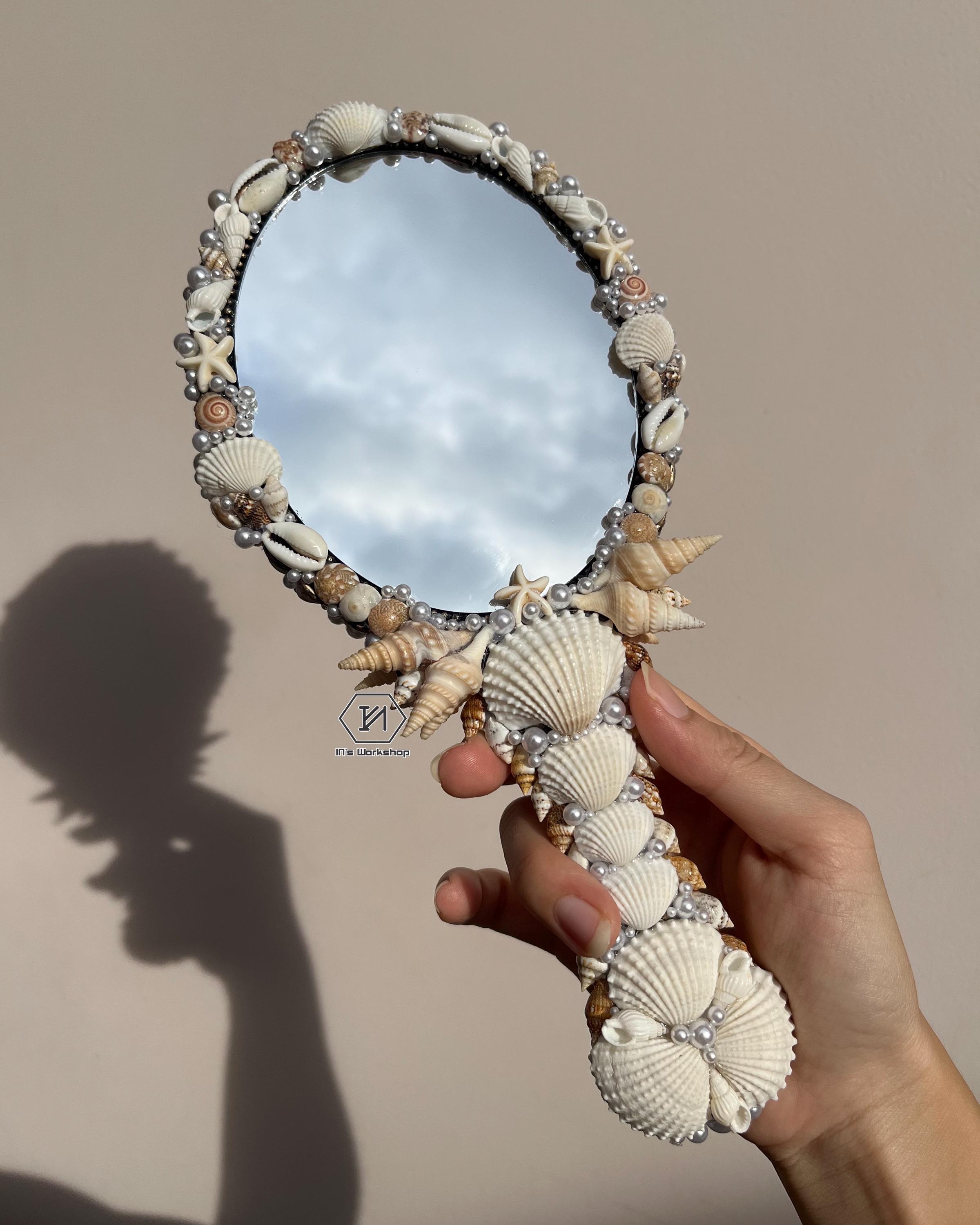 mermaid shell mirror ❤︎ シェルミラー マーメイド Mermaid-core Seashell Mirror - Etsy