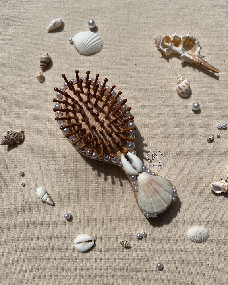 Seashell Comb Mermaid Hair Comb, Seashell Hair Comb, Hanmade Hair Comb for Beach ...
