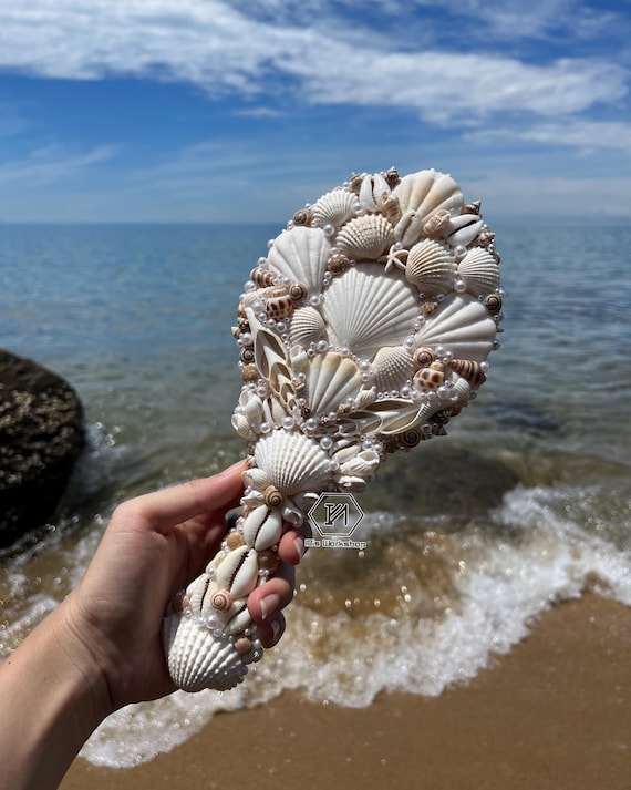 mermaid shell mirror ❤︎ シェルミラー マーメイド Mermaid-core Seashell Mirror - Etsy