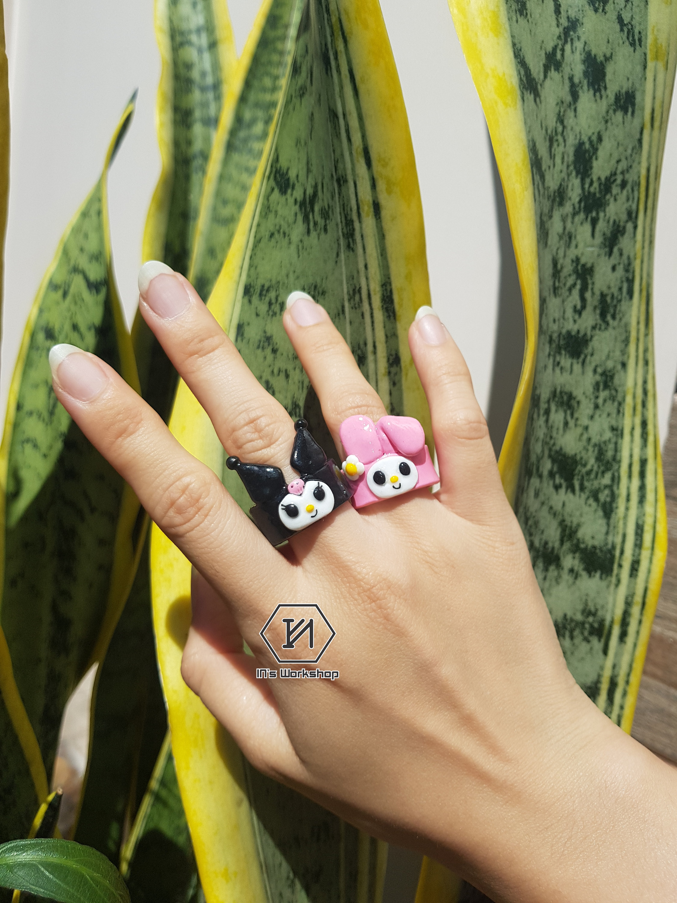 Cute Melody Kuromi Polymer Clay Rings / Y2K Kawaii Ring Etsy
