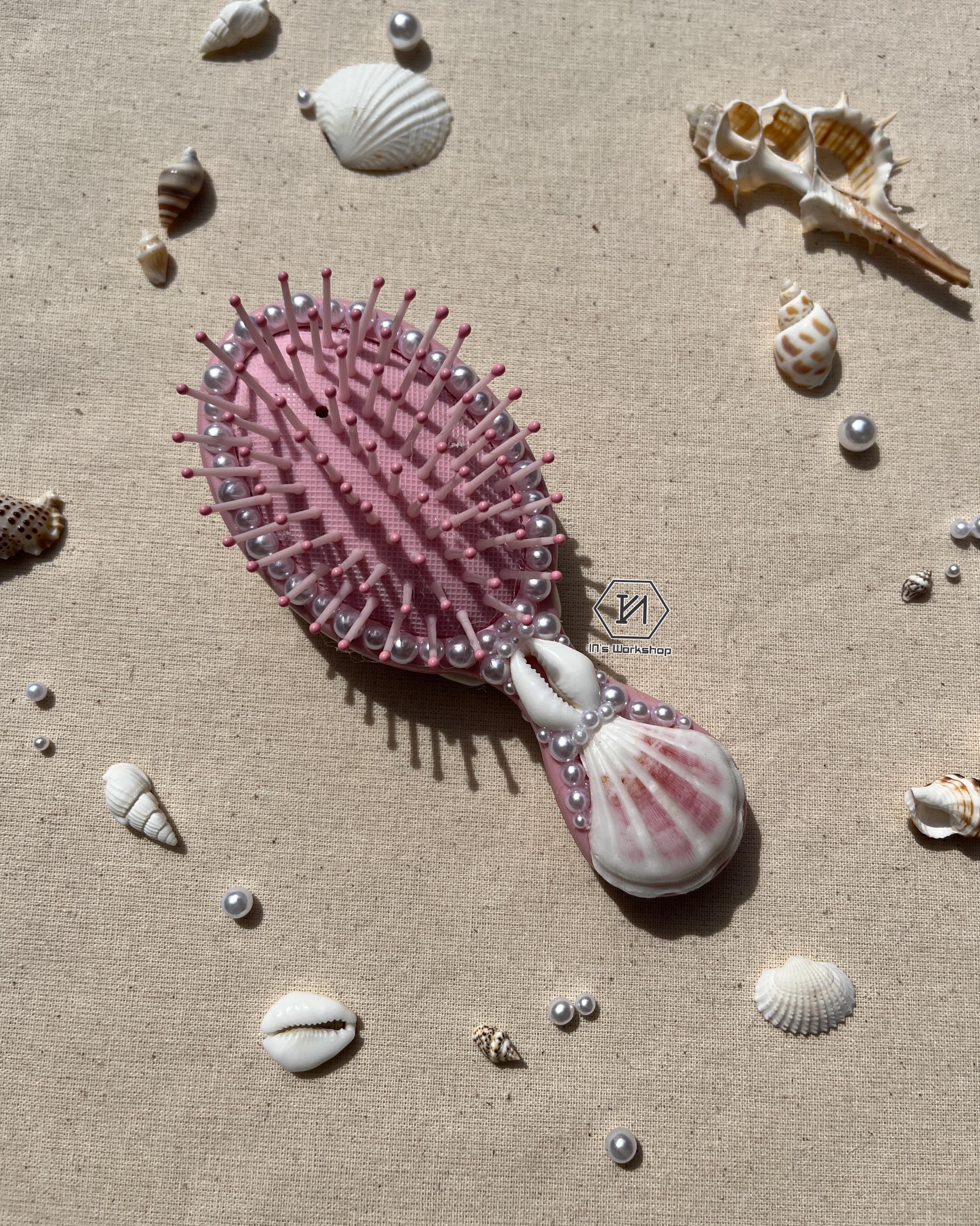 Seashell Comb Mermaid Hair Comb, Seashell Hair Comb, Hanmade Hair Comb for Beach ...