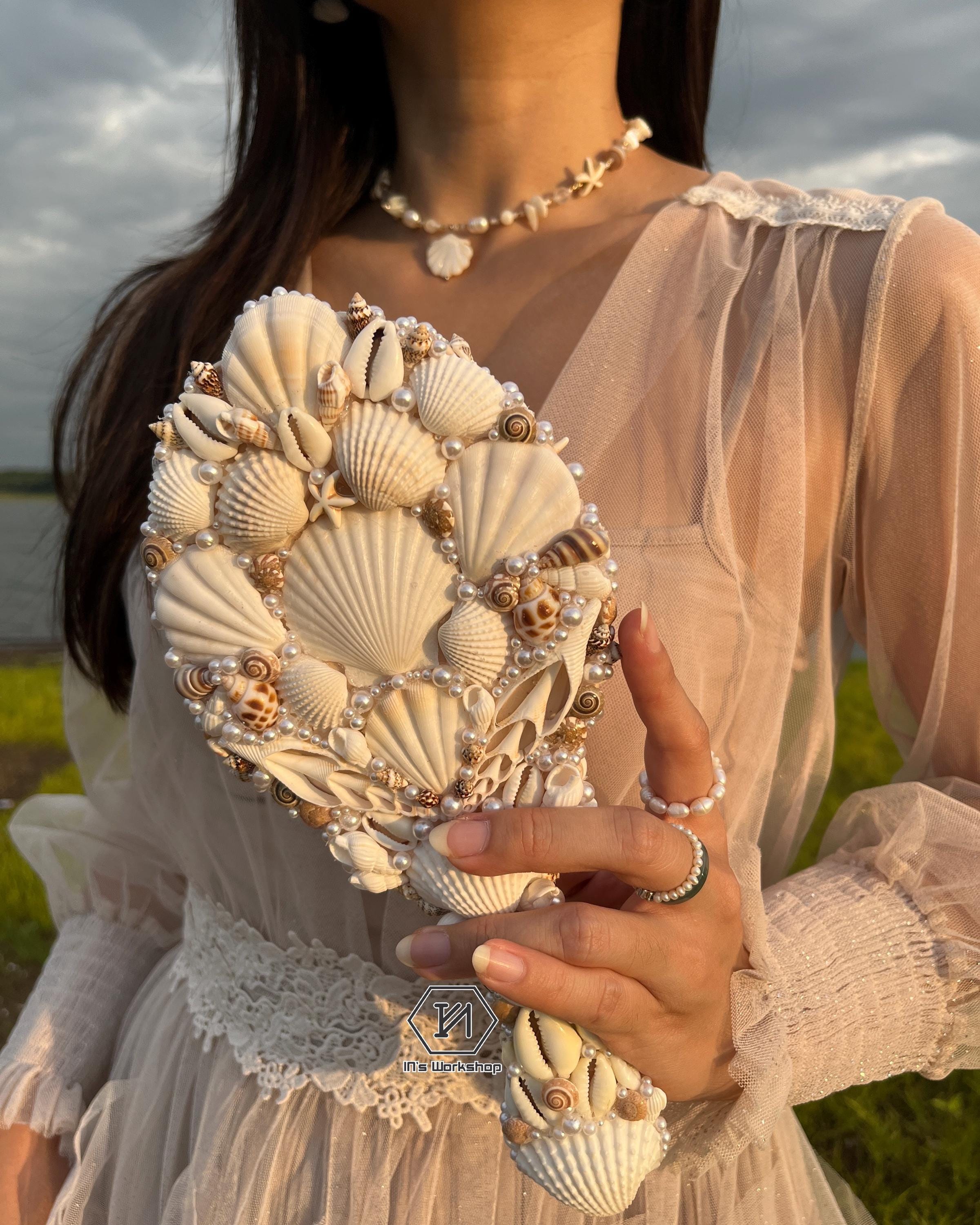 mermaid shell mirror ❤︎ シェルミラー マーメイド Mermaid-core Seashell Mirror - Etsy