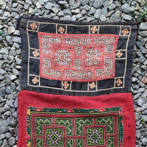 1 Camada Vintage Hmong Hill Tribo Bebê Envoltório Tecido Feito à Mão, Batik à Mão, Vintage Tribal Bordado Algodão Bebê Canguru Sem Alça de Amarração