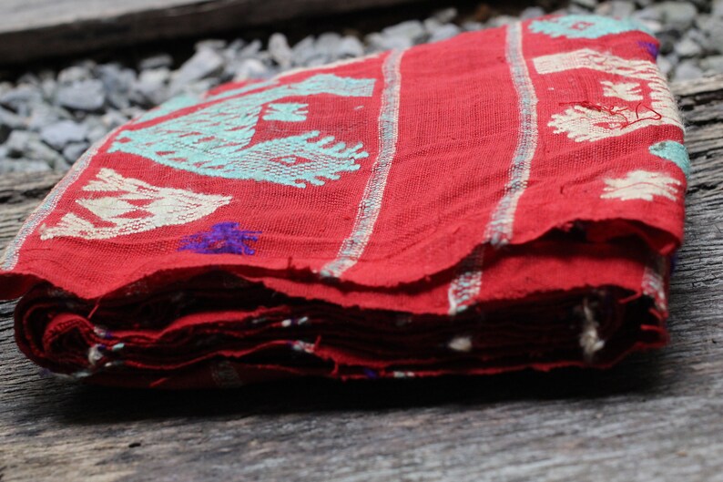 Vintage Thai Hill tribe Fabric Handwoven