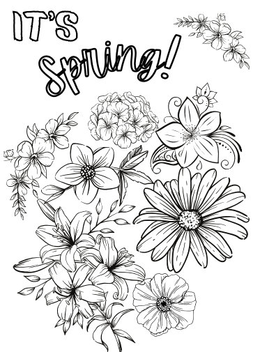 Springtime Coloring Pages Mother's Day, Father's Day, Best Teacher - Etsy