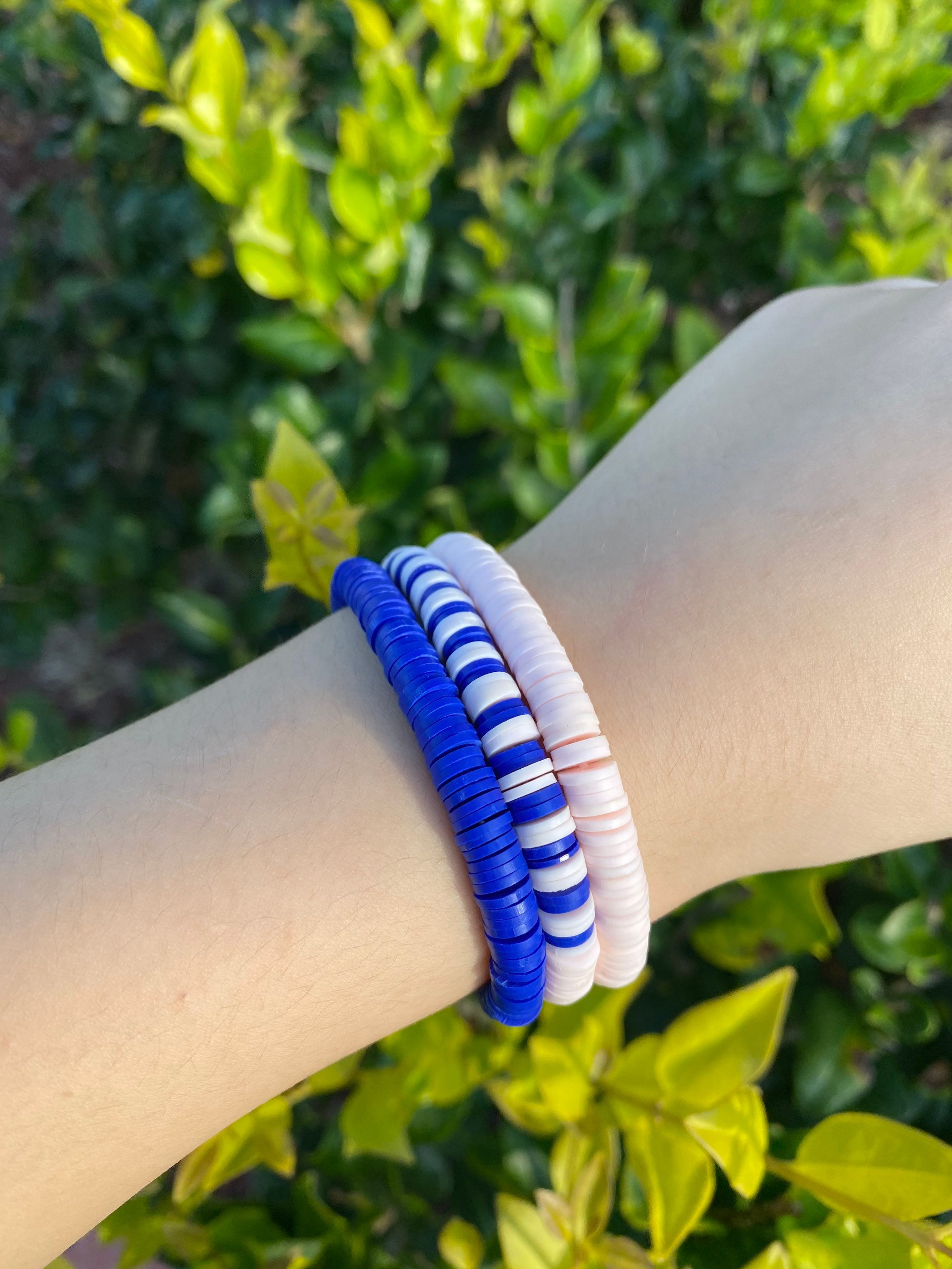 Polymer clay beaded set of 3 bracelets set of 3 bracelets | Etsy