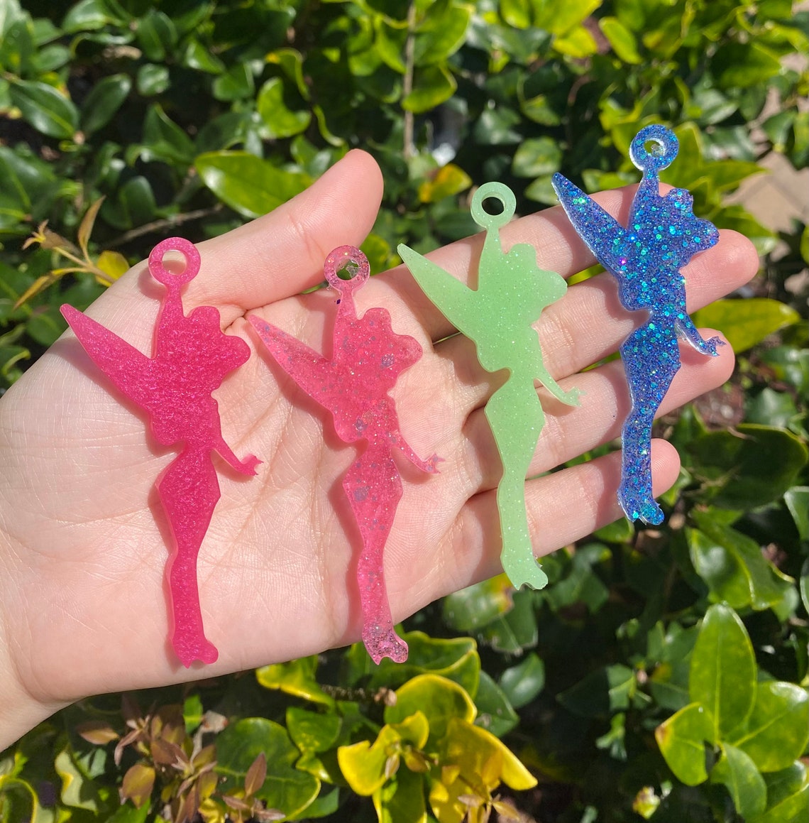 Resin tinker bell keychain cute keychain disney keychain Etsy