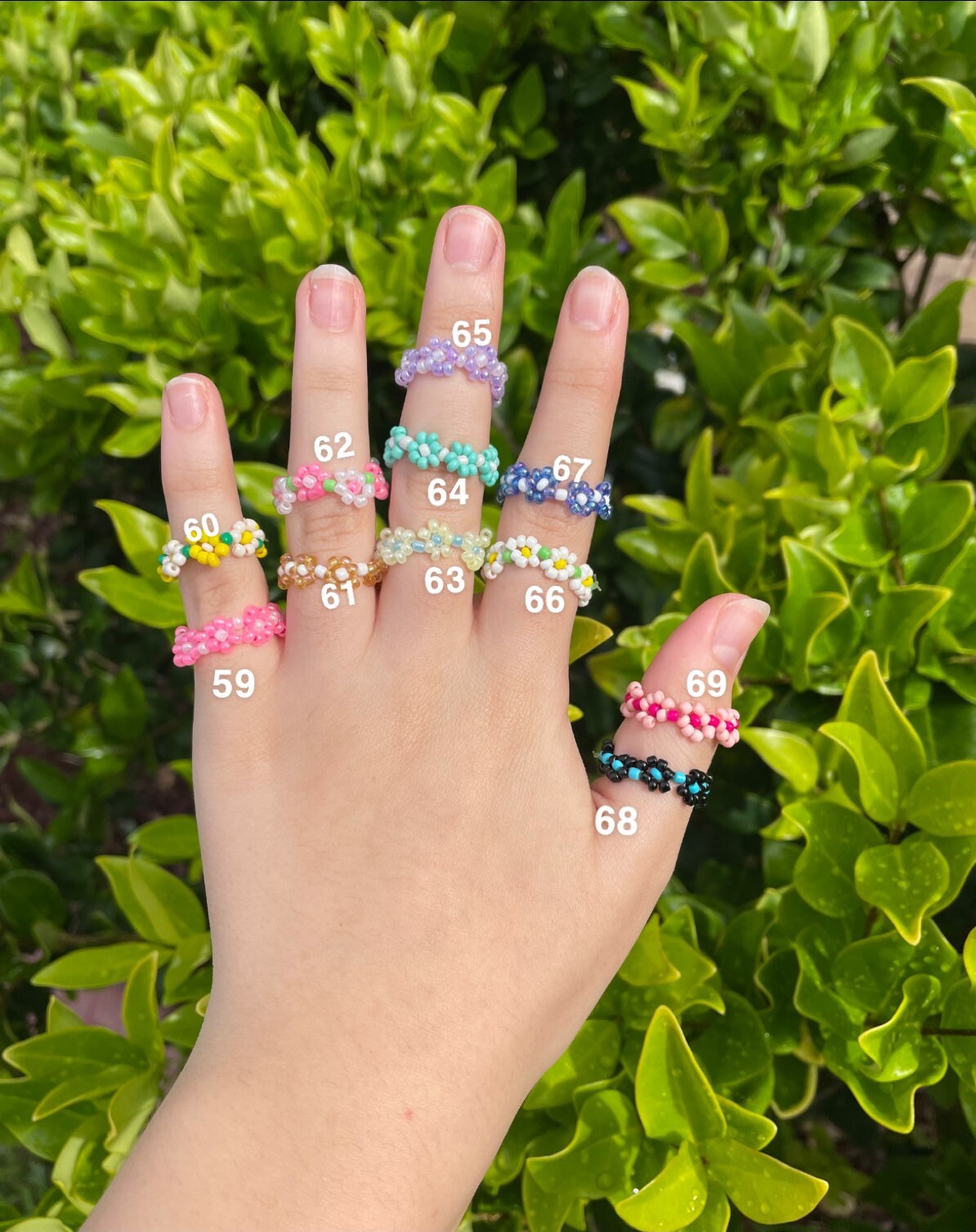 Seed bead rings cute rings summer jewelry seed bead Etsy