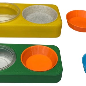 Feeding Bowls and Bowl Stand for Geckos, Reptiles, Lizards, Insects