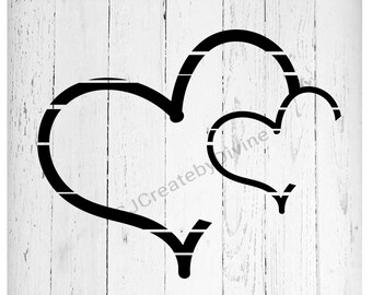 Heart svg, Open Heart svg, Two Hearts svg