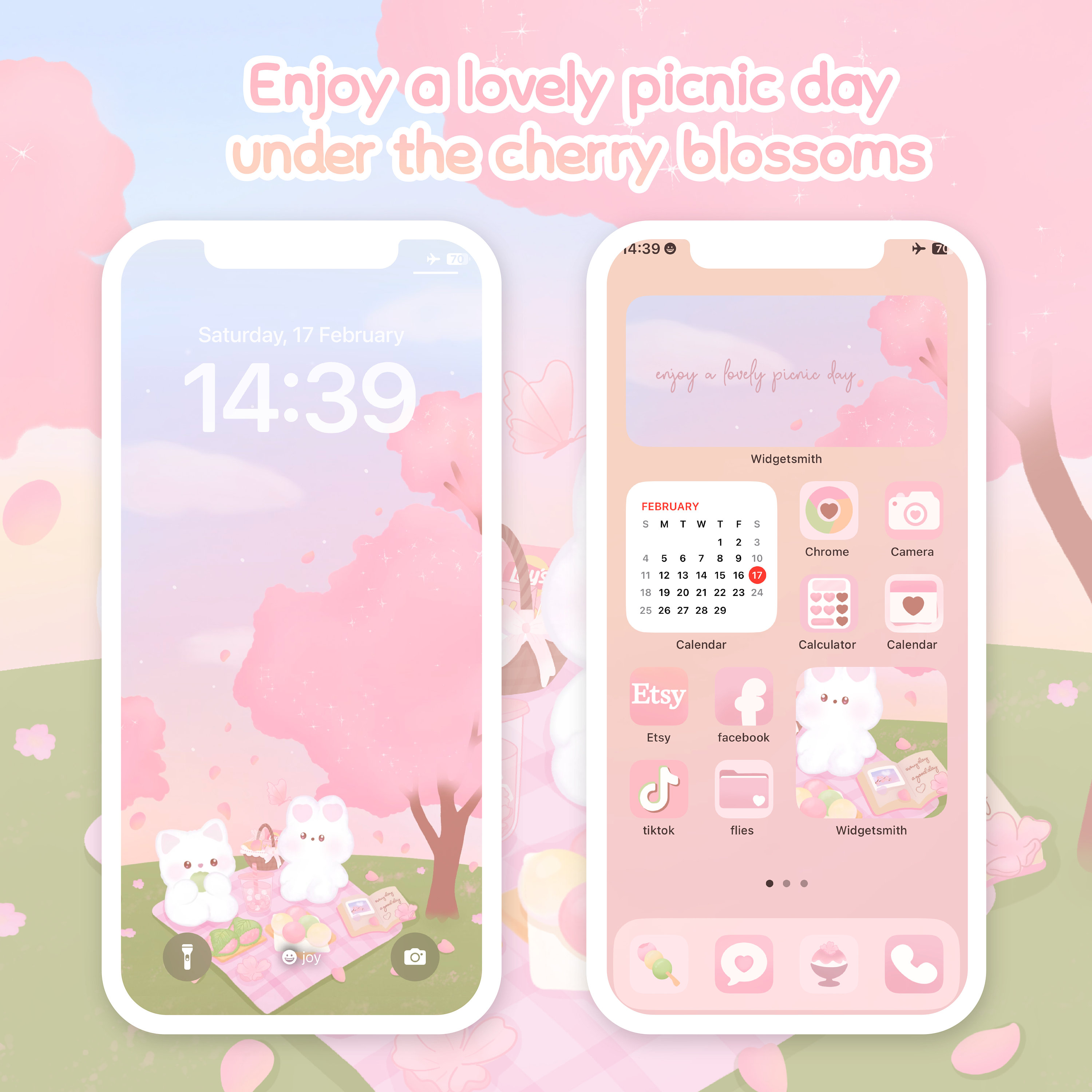 Cherry Blossom App Icons Pack | Ios & Android, Sakura Theme (digital ...
