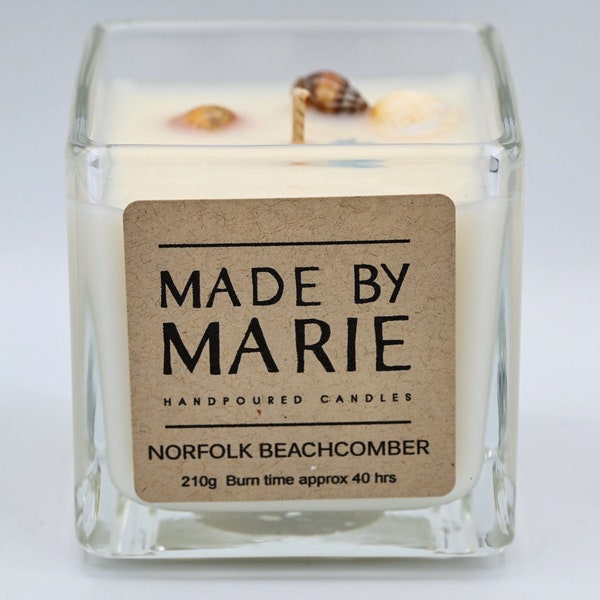 NORFOLK BEACHCOMBER - Soy Wax Candle -  Hand poured in Norfolk - 210g