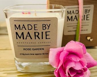 ROSE GARDEN - Individually Handpoured Soy Candle - 210g