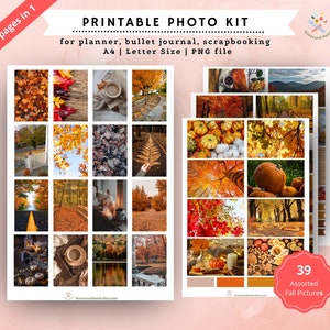 Printable Fall Photo Kit Fall Photo Collection Printable Planner ...