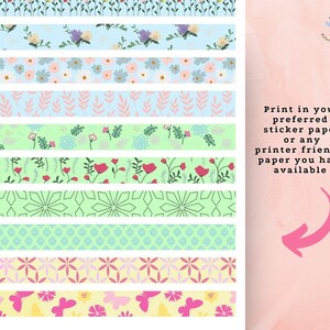 Printable Washi Tape Strips Printable Washi Tape Printable - Etsy