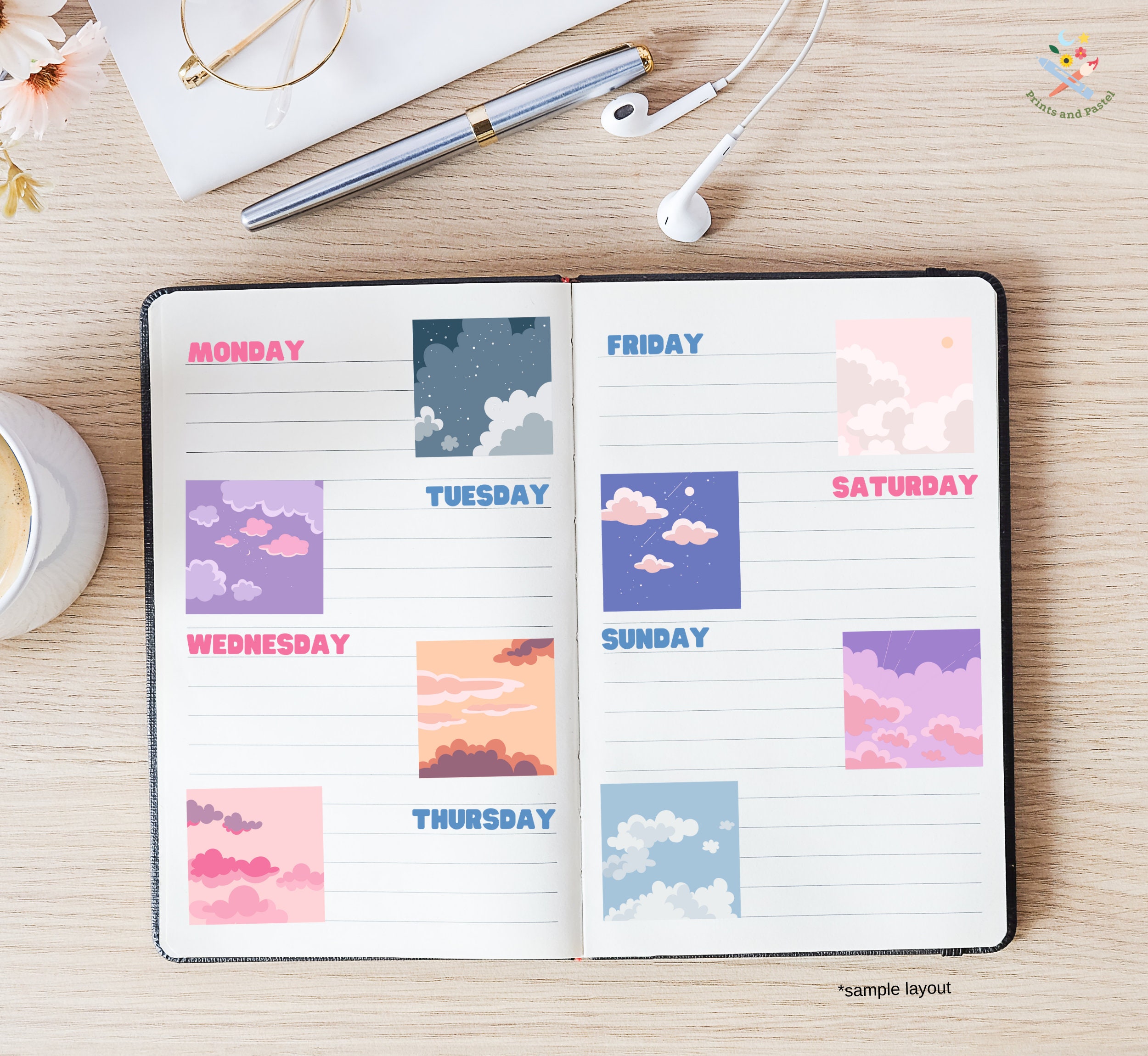 Bullet Journal Spread Kit Printable Journal Template - Etsy