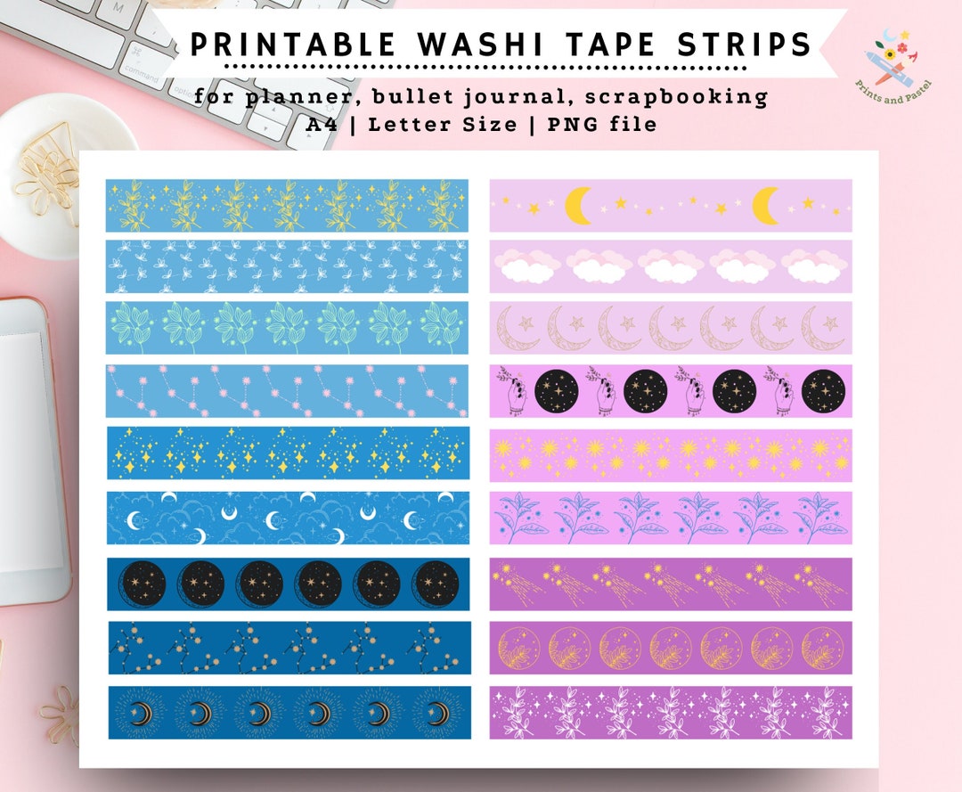Digital Sticker Washi Tape and Highlighter Pack – Scrapbook Planning