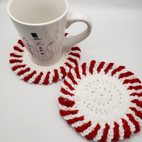 Peppermint Coasters Etsy