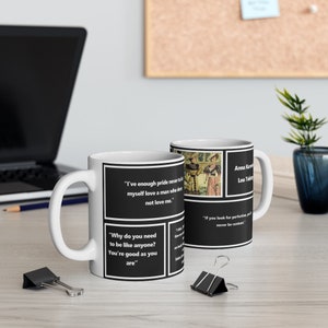 Leo Tolstoy, Mug 11oz,  Russian writer, Nobel Peace Prize.