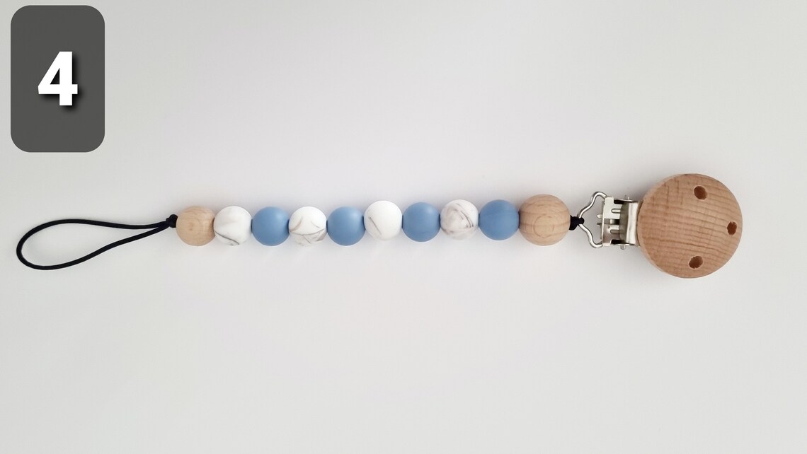 Beaded Dummy Clip Silicone Baby Accessories Etsy