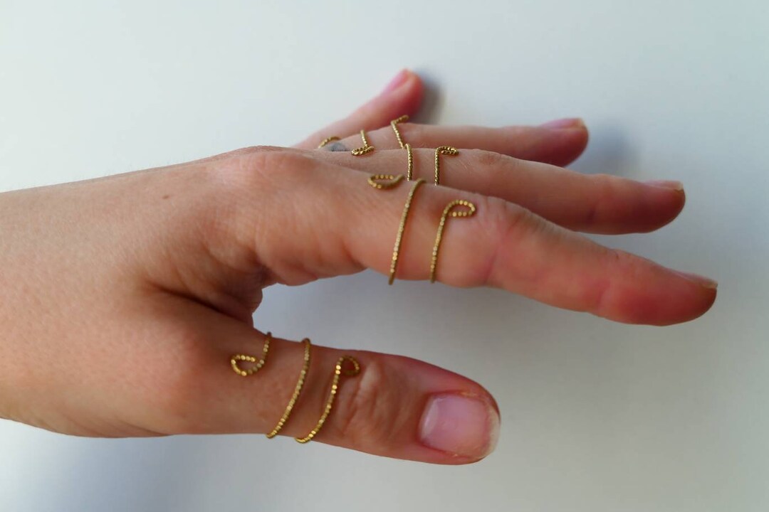 Set of 3 PHYSIS Brass Rings Etsy