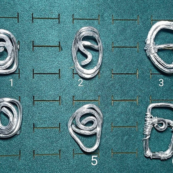 Anello artigianale, anello regolabile alluminio, anello particolare, anello grande