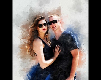 Custom Photo to Watercolor Portrait | Personalized Art Gift (Digital Download)