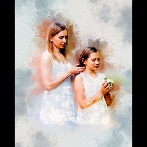 Family Portrait Watercolor|Watercolor Painting from Photo|Convert Picture to Painting|Turn Photos into Art|Portrait for Gift|Gift for Family