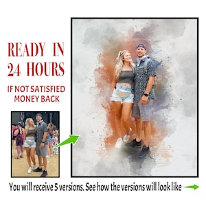 Watercolor Painting from Photo|Convert Picture to Painting|Turn Photo into Art|Custom Portrait for Gift|Personalized Photo to Watercolor