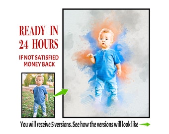 Custom Photo to Watercolor Portrait | Personalized Art (Digital Download)