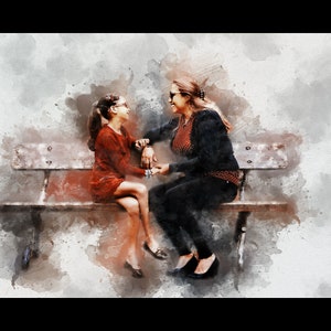 Family Portrait Watercolor|Watercolor Painting from Photo|Convert Picture to Painting|Turn Photos into Art|Portrait for Gift|Gift for women