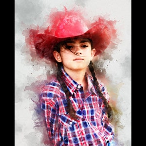 Kid Portrait Watercolor|Watercolor Painting from Photo|Convert Picture to Painting|Turn Photos into Art|Portrait for Gift|Gift for Kids