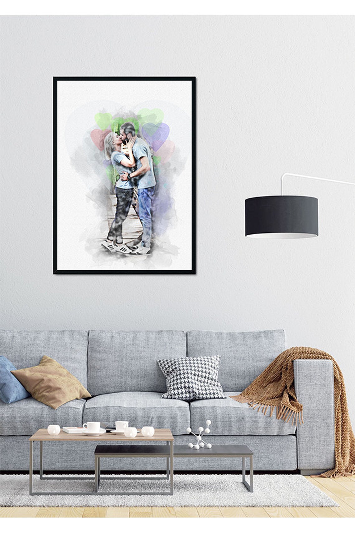 Aquarell nach Foto Bild in Malerei umwandeln Verwandeln Sie Etsy