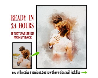 Personalized Photo to Watercolor Art | Custom Portrait (Digital Download)