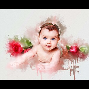 Kid Portrait Watercolor|Watercolor Painting from Photo|Convert Picture to Painting|Turn Photos into Art|Portrait for Gift|Gift for Kids