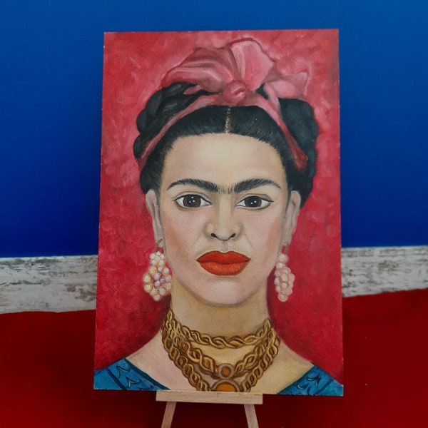 Frida Kahlo painting Frida boho wall art Frida Kahlo art home gifts Original painting frida kahlo gifts