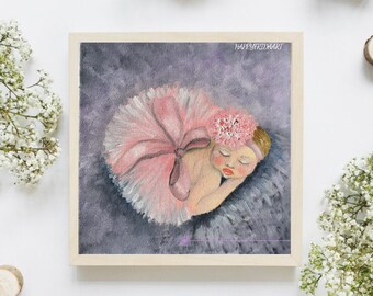 Pink Nursery Wall Art - Sweet Baby Artwork for Newborns